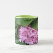 Hydrangea von der Balboa-Insel in Lila und in Tasse (Zentrum)