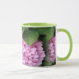 Hydrangea von der Balboa-Insel in Lila und in Tasse