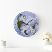 Hydrangea Wall Clock Große Wanduhr (Zuhause)