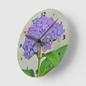 Hydrangea Wall Clock Runde Wanduhr (Winkel)