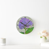 Hydrangea Wall Clock Runde Wanduhr (Zuhause)