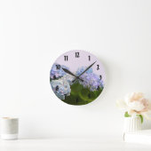 Hydrangea Wall Clock Runde Wanduhr (Zuhause)