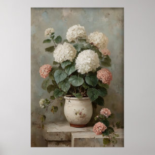 Hydrangea-Wandkunst, Antique Spring Meadow Poster