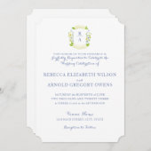 Hydrangea-Wappen Hochzeit Einladung (Vorne/Hinten)