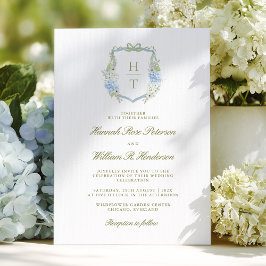 Hydrangea-Wappen-Hochzeitseinladung Einladung