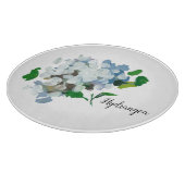 Hydrangea Wassercolor Schneidebrett (Ecke)