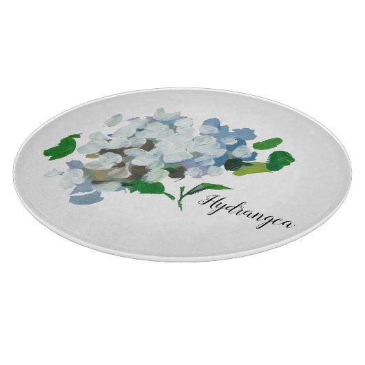 Hydrangea Wassercolor Schneidebrett (Ecke)