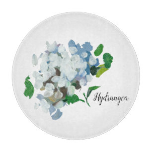 Hydrangea Wassercolor Schneidebrett