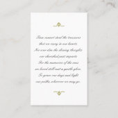 Hydrangea Wasserfarbe Beileid Gedenkkarte Visitenkarte (Rückseite)