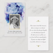 Hydrangea Wasserfarbe Beileid Gedenkkarte Visitenkarte (Vorne/Hinten)