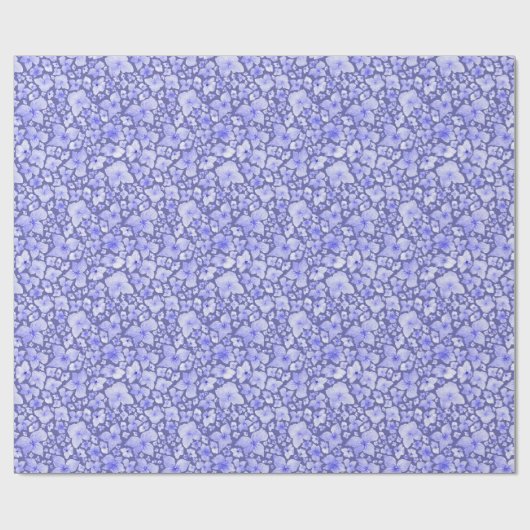 Hydrangea Wasserfarbe Blumenmuster Geschenkpapier (Flach)