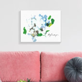 Hydrangea Wasserfarbe Canvas Print Leinwanddruck (Insitu (Wohnzimmer))