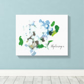 Hydrangea Wasserfarbe Canvas Print Leinwanddruck (Insitu (Holzboden))