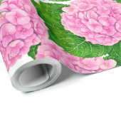 Hydrangea-Wasserfarben-Verpackungspapier Geschenkpapier (Rolleneckpunkt)