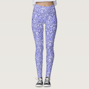 Hydrangea Wasserfarbenflorale Muster in sehr Peri Leggings