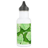 Hydrangea-Wasserfarbenmuster Edelstahlflasche (Links)