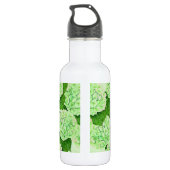 Hydrangea-Wasserfarbenmuster Edelstahlflasche (Rückseite)