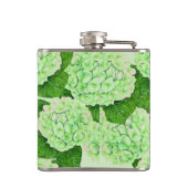 Hydrangea-Wasserfarbenmuster Flachmann (Rückseite)