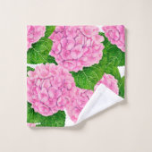 Hydrangea Wasserfarbmuster Badhandtuch Set (Waschlappen)