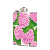 Hydrangea-Wasserfarbmuster Flachmann (Links)