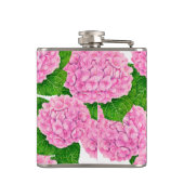 Hydrangea-Wasserfarbmuster Flachmann (Rückseite)