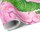 Hydrangea Wasserfarbmuster Geschenkpapier (Rolleneckpunkt)