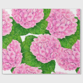 Hydrangea Wasserfarbmuster Geschenkpapier (Flach)