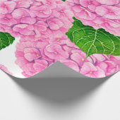 Hydrangea Wasserfarbmuster Geschenkpapier (Ecke)