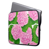Hydrangea-Wasserfarbmuster Laptopschutzhülle (Vorderseite Links)