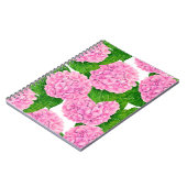 Hydrangea-Wasserfarbmuster Notizblock (Linke Seite)