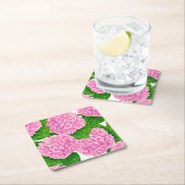 Hydrangea-Wasserfarbmuster Rechteckiger Pappuntersetzer (Vor Ort)