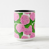 Hydrangea Wasserfarbmuster Tasse (Zentrum)