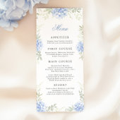 Hydrangea Watercolor Floral Wedding Menükarte