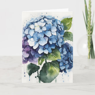 Hydrangea - Watercolor flowers Karte