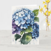 Hydrangea - Watercolor flowers Karte (Gelbe Blume)