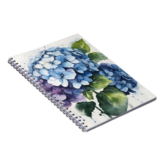 Hydrangea - Watercolor flowers Notizblock (Rechte Seite)