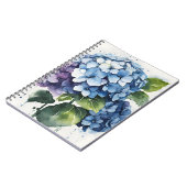 Hydrangea - Watercolor flowers Notizblock (Linke Seite)