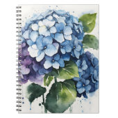 Hydrangea - Watercolor flowers Notizblock (Vorderseite)