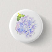 Hydrangea Watercolor Vignette Button (Vorderseite)