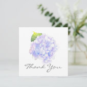 Hydrangea Watercolor Vignette Dankeschön-Karte Dankeskarte (Stehend Vorderseite)
