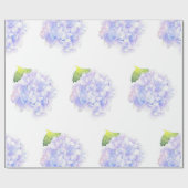 Hydrangea Watercolor Vignette Muster Geschenkpapier (Flach)