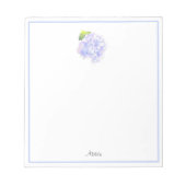 Hydrangea Watercolor Vignette Notizblock (Vorderseite)