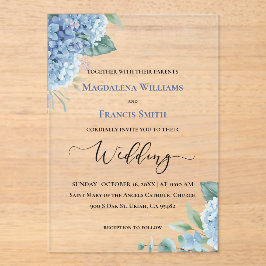 Hydrangea watercolor | wedding  acryleinladungen