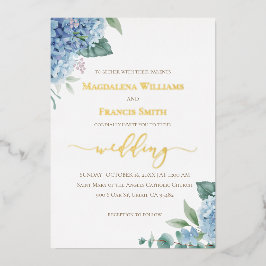 Hydrangea watercolor | wedding Invitation Folieneinladung