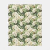 Hydrangea watercolour floral Boho retro flowers Fleecedecke (Vorderseite)
