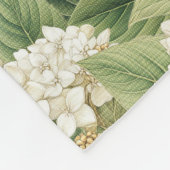 Hydrangea watercolour floral Boho retro flowers Fleecedecke (Ecke)