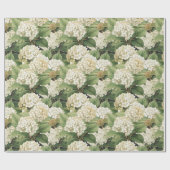 Hydrangea watercolour floral Boho retro flowers Geschenkpapier (Flach)