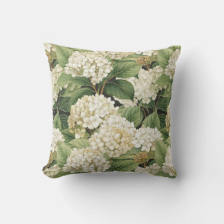 Hydrangea watercolour floral Boho retro flowers Kissen