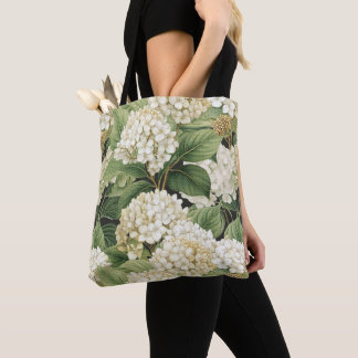 Hydrangea watercolour floral Boho retro flowers Tasche