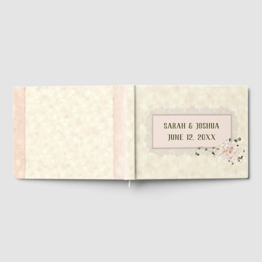 Hydrangea Wedding Blossoms with Frame Gästebuch (Voll)